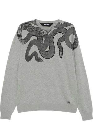 Roberto Cavalli Snake-print sweater