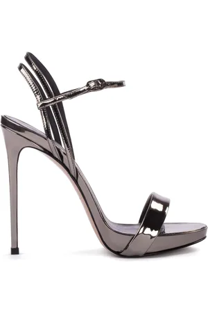 LE SILLA Gwen 132mm metallic-effect sandals