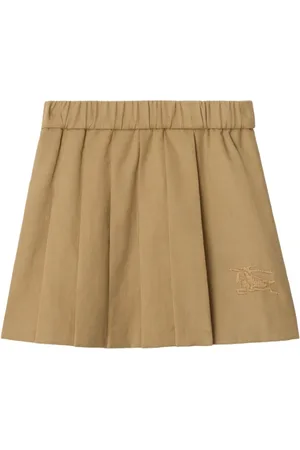 Burberry Embroidered motif pleated skirt