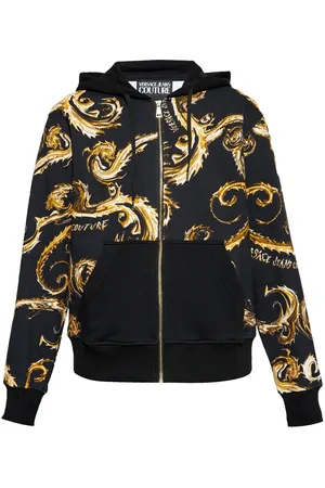 VERSACE Barocco-print zip-up hoodie