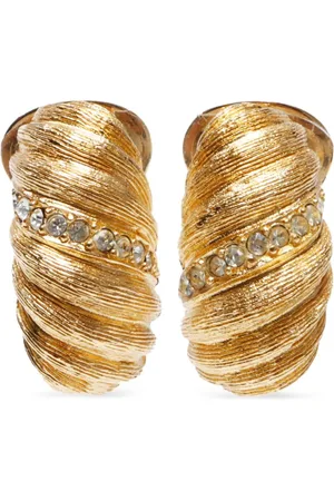 Dior Rhinestone clip-on earrings