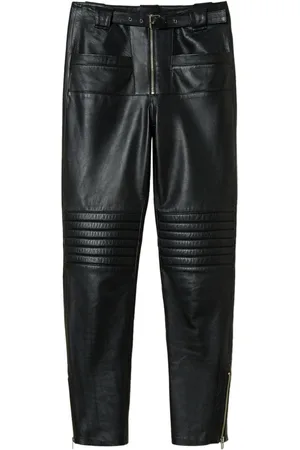 Twin-Set Fairfax leather biker trousers