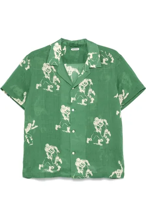 BODE Football-pattern shirt