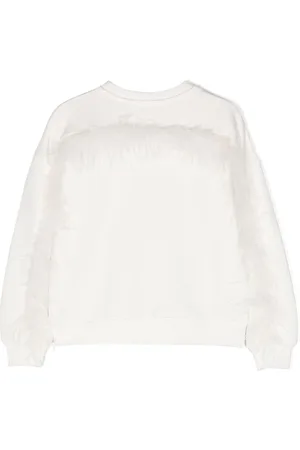 Le pandorine Feather-detail organic cotton sweatshirt