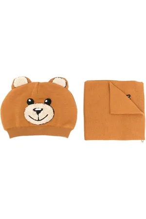 Moschino Embroidered-logo beanie set