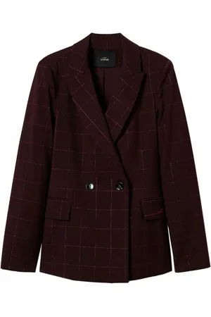 Twin-Set Check pattern double-breasted blazer