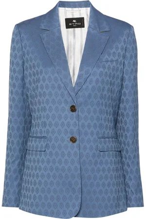 Etro Patterned-jacquard wool blazer