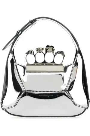 Alexander McQueen Metallic Jewelled Hobo mini bag