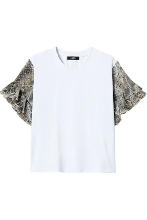 Twin-Set Snakeskin-print sleeves T-shirt