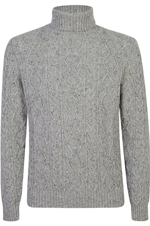 CENERE GB Cable-knit roll-neck jumper