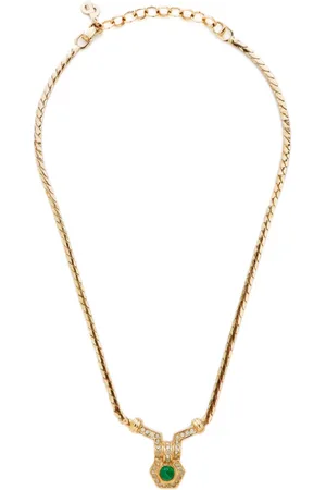 Dior Rhinestone pendant necklace