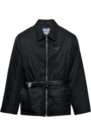 Prada Triangle logo belted jacket