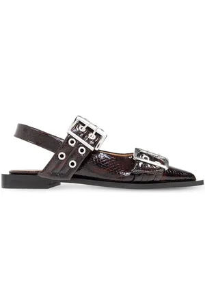Ganni Buckle ballet flats