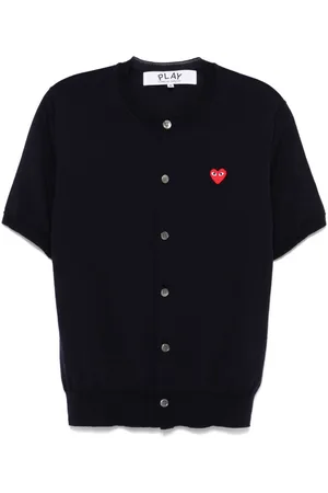 Comme des Garçons Heart-patch cardigan