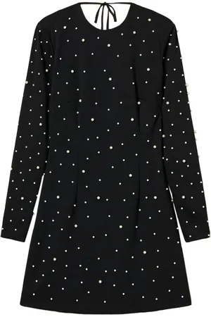 Twin-Set Pearl-detailing mini dress
