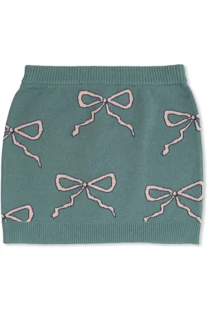 Tiny Cottons Intarsia-knit skirt