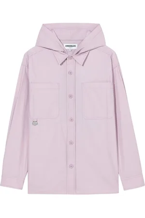 Chocoolate Embroidered hooded shirt jacket