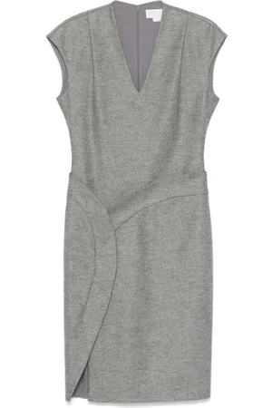 GENNY Mélange-effect midi dress