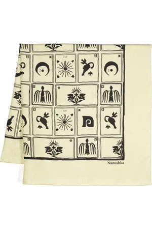 Nanushka Miani Folk Art-print scarf