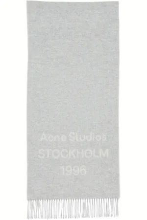 Acne Studios Logo-print wool scarf