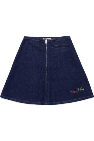 Marni Zip-up denim skirt