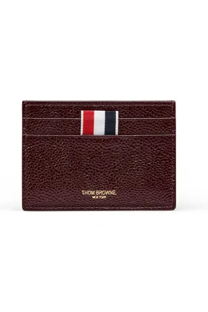 Thom Browne Pebble-texture leather card holder