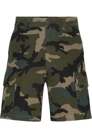VALENTINO GARAVANI Camouflage-pattern cotton shorts
