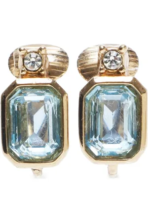 Dior Rhinestone-embellished clip-on earrings
