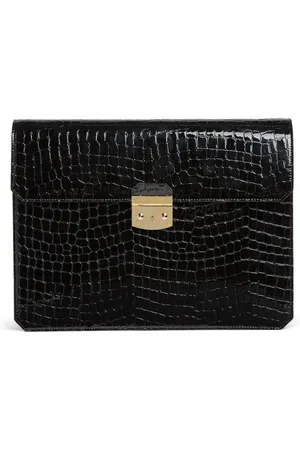Dsquared2 Crocodile-embossed leather clutch bag