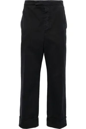 Thom Browne Pressed-crease straight-leg trousers
