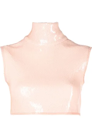 Nº21 High-neck cropped top
