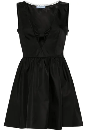 Prada Re-Nylon bow-detail mini dress