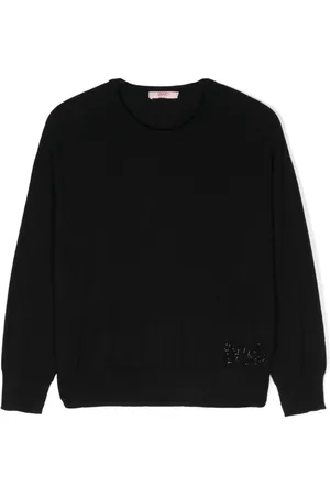 Liu Jo Rhinestone-logo sweater