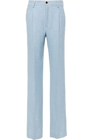 Alessandra Rich Sequin-embellished tweed trousers