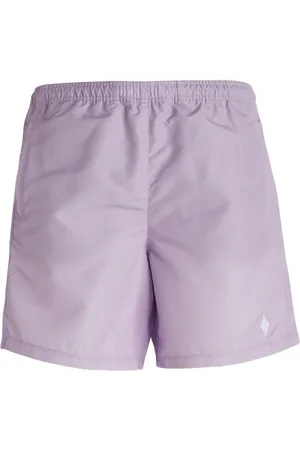 MARCELO BURLON Logo-embroidered swim shorts