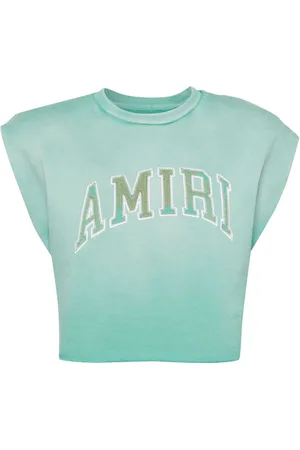 AMIRI Logo-print cropped tank top