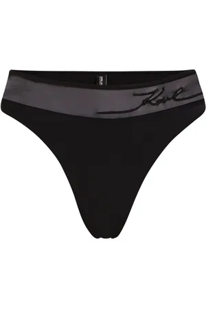 Karl Lagerfeld Logo-embroidered bikini bottoms