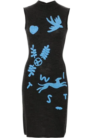 Moschino Patch-detail midi dress