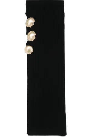 GIUSEPPE DI MORABITO Seashell-brooch cut out-detail skirt