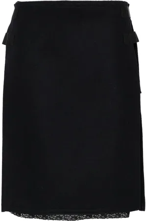Nº21 Lace-trim midi skirt