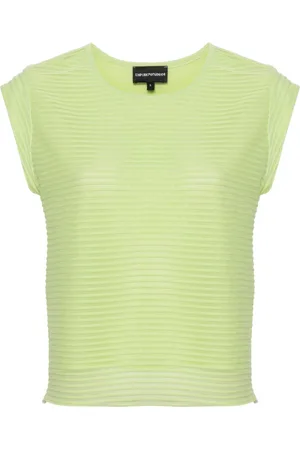 Emporio Armani Ribbed mesh tank top