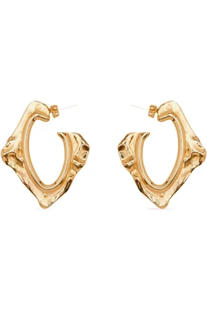 Oscar de la Renta Small Abstract O hoop earrings