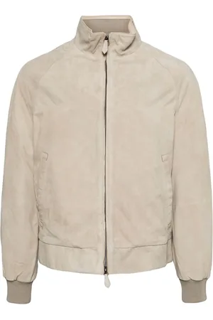 MAN ON THE BOON. Suede zip-up jacket