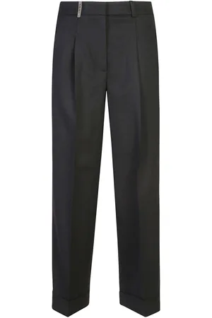 PESERICO SIGN Beaded-trim trousers