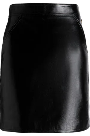 Bally High-waisted leather skirt