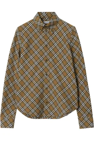 Burberry Check-pattern cotton shirt