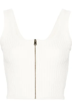 FORTE FORTE Ribbed-knit cropped top