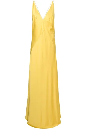 Lethicia Bronstein Satin-finish V-neck dress