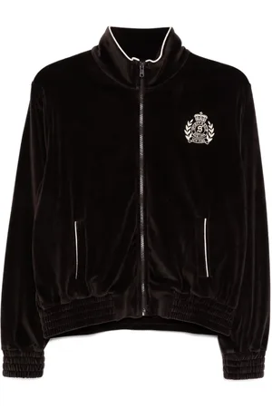 Sporty & Rich NY Crest Velour Track jacket