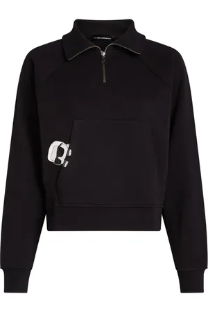 Karl Lagerfeld Ikon peak-a-boo half-zip sweatshirt
